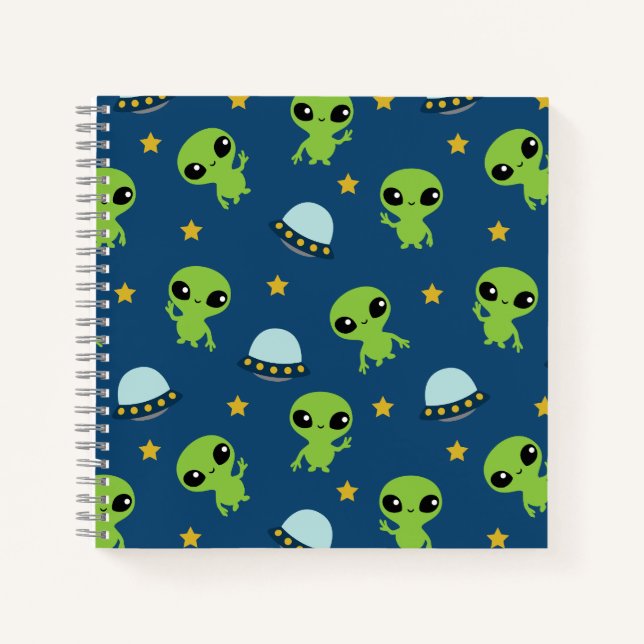 Außerirdischen-Notebook Notizbuch (Vorderseite)