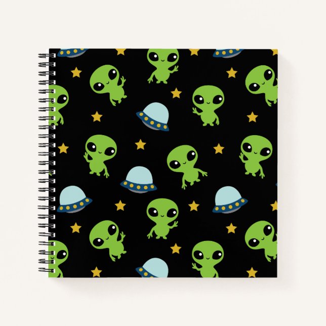 Außerirdischen-Notebook Notizbuch (Vorderseite)