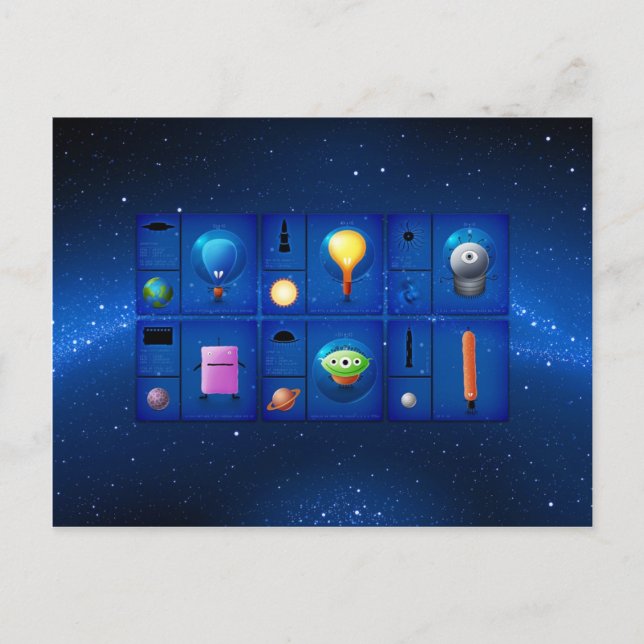 Außerirdischen Postkarte (Vorderseite)