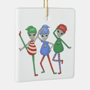 Außerirdischen-Rock für Weihnachten #1 Keramikornament