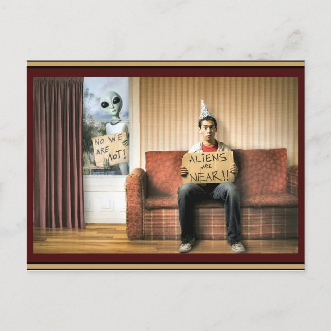 Außerirdischen sind in der Nähe - Postkarte (Vorderseite)