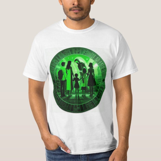 Außerirdischen sind schon da. Design 2. T-Shirt (Vorderseite)