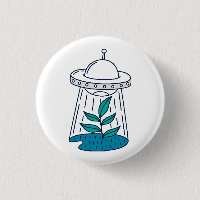 AUSSERIRDISCHEN UFO BUTTON (Vorderseite)