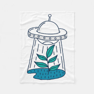 AUSSERIRDISCHEN UFO FLEECEDECKE