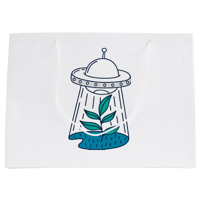 AUSSERIRDISCHEN UFO GROßE GESCHENKTÜTE (Vorderseite)