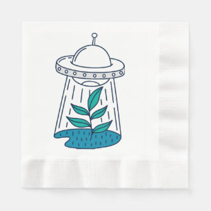 AUSSERIRDISCHEN UFO SERVIETTE
