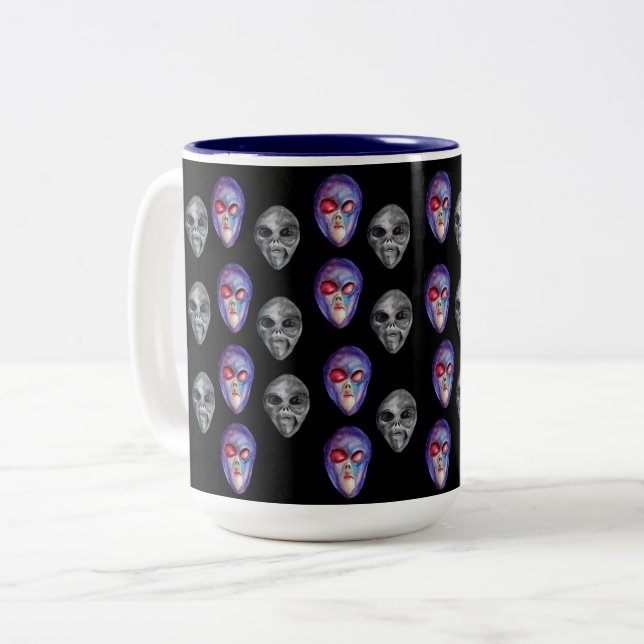 Außerirdischen Zweifarbige Tasse (Vorderseite Links)