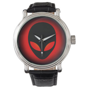 Außerirdischer alien-Kopf Armbanduhr