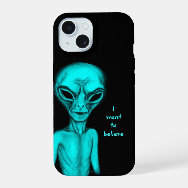 Außerirdischer, ich will glauben iPhone 15 hülle (Rückseite)