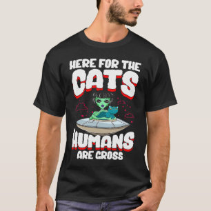 Außerirdischer Katzenentführer Halloween Humorvoll T-Shirt