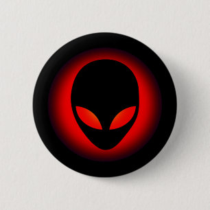 Außerirdischer Raum-alien-Kopf Button