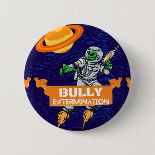 außerirdischer Schikanierer-Exterminador-Knopf Button