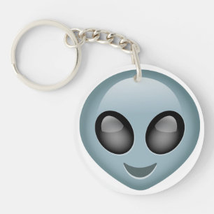 Außerirdisches alien Emoji Schlüsselanhänger