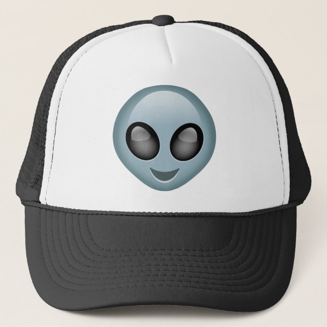 Außerirdisches alien Emoji Truckerkappe (Vorderseite)