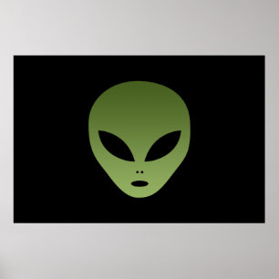 Außerirdisches alien-Gesicht Poster