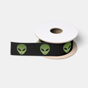 Außerirdisches alien-Gesicht Satinband
