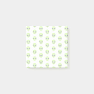 Außerirdisches Emoji-Gesicht Post-it Klebezettel
