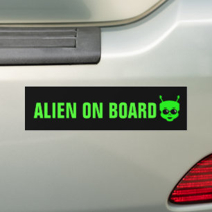 AUßERIRDISCHES WESEN AN BORD FUNNY AUTOAUFKLEBER