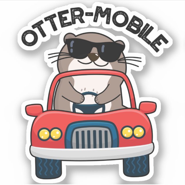 Außermobiler Funny Animal Car Pun Aufkleber (Vorderseite)
