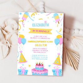 außerordentlich niedlicher Kindergeburtstag Einladung