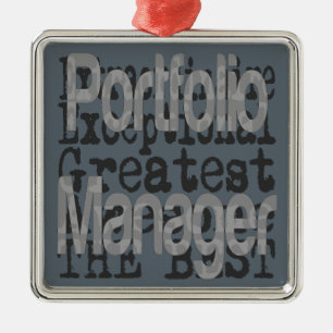 Außerordentlicher Portfoliomanager Silbernes Ornament