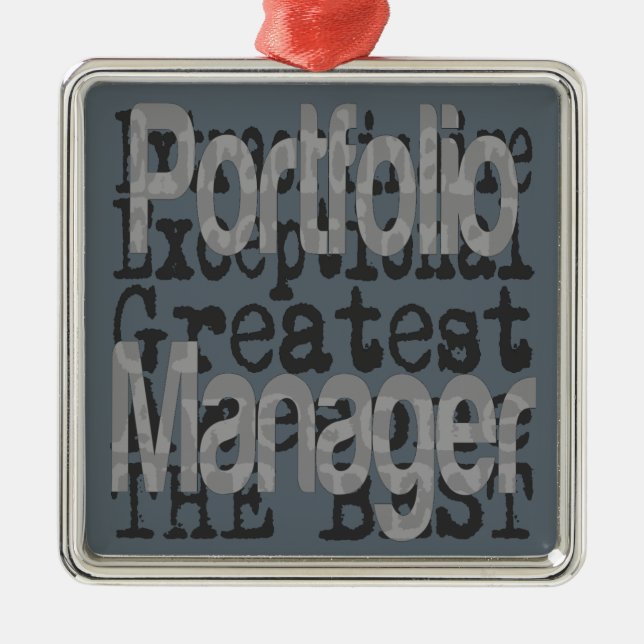 Außerordentlicher Portfoliomanager Silbernes Ornament (Vorne)