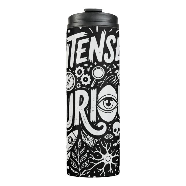 Äußerst neugierig thermosbecher (Vorderseite)