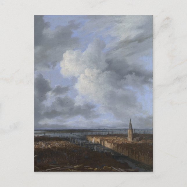 Aussicht auf Amsterdam 1665-1670 Postkarte (Vorderseite)