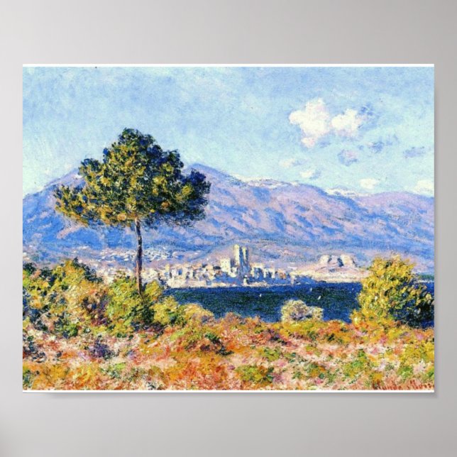 Aussicht auf Antibes vom Plateau Notre-Dame Poster (Vorne)