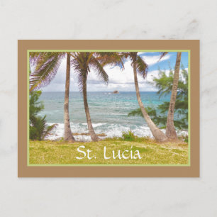 AUSSICHT AUF ATLANTIK VON PIGEON INSEL, ST. LUCIA POSTKARTE