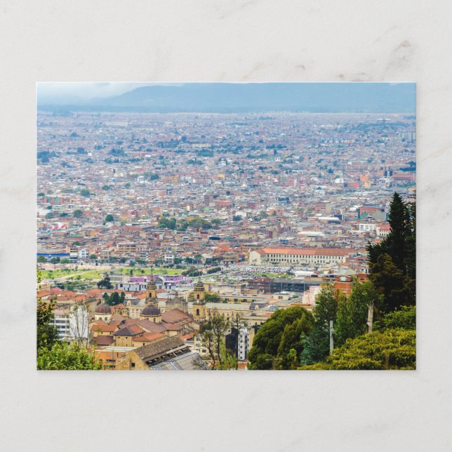 Aussicht auf Bogota, historischer Bezirk Kolumbien Postkarte (Vorderseite)