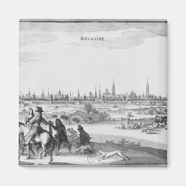 Aussicht auf Brügge Magnet (Vorne)