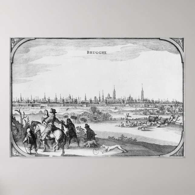 Aussicht auf Brügge Poster (Vorne)