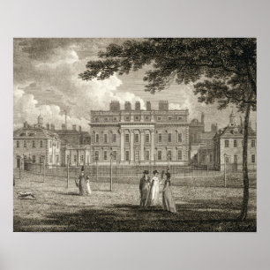 Aussicht auf Buckingham House, graviert von W. Kni Poster