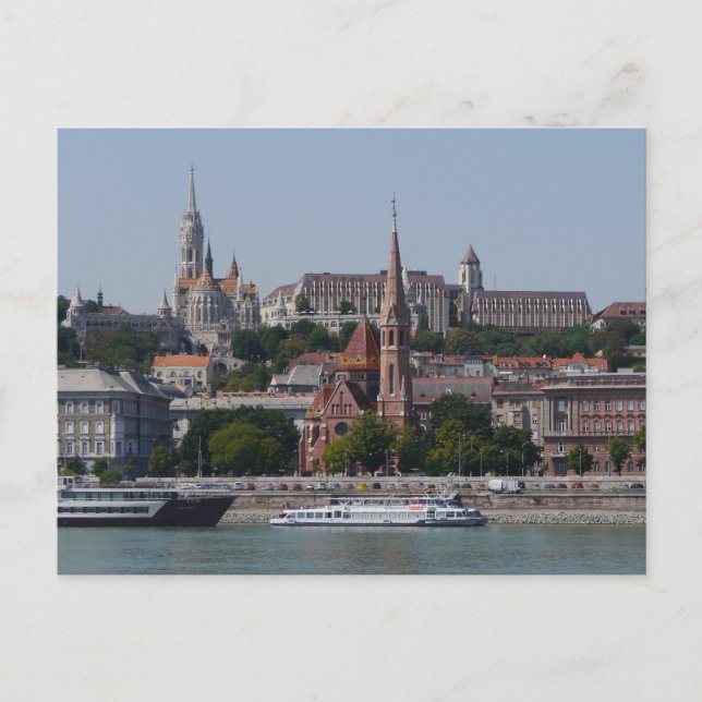 Aussicht auf Buda über die Donau, Budapest Postkarte (Vorderseite)