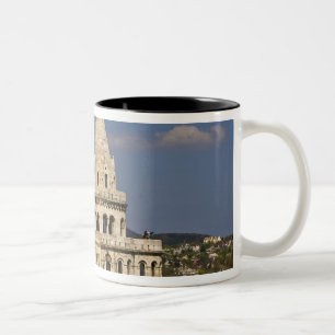 Aussicht auf Budapest vom Burgberg. Zweifarbige Tasse