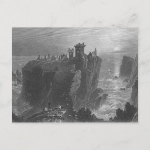 Aussicht auf Burg Dunottar, in der Nähe von Stoneh Postkarte