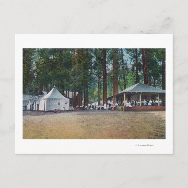 Aussicht auf Camp CurryYosemite Nat'l Park, CA Postkarte (Vorderseite)