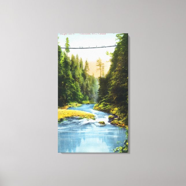 Aussicht auf Capilano Hängebrücke # 2 Leinwanddruck (Vorderseite)