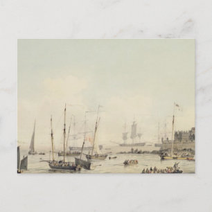 Aussicht auf Castle Cornet, Guernsey, mit Versand, Postkarte
