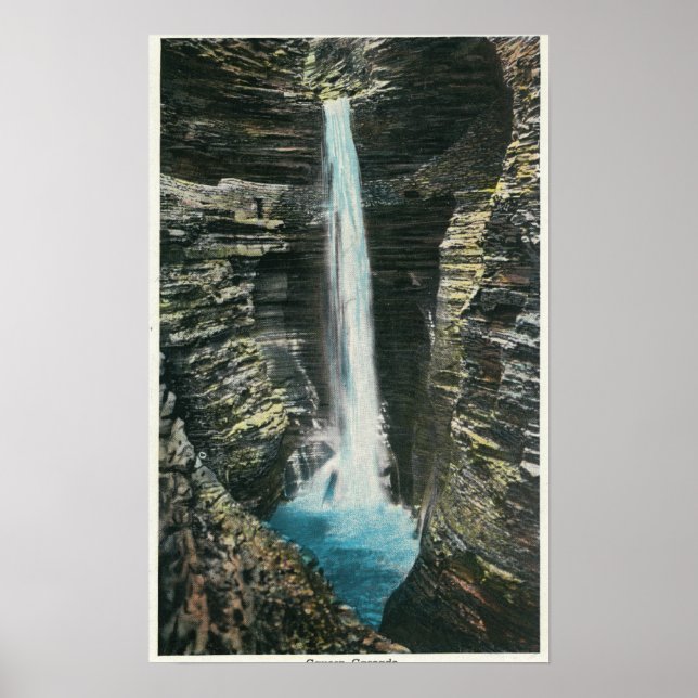 Aussicht auf Cavern Cascade Poster (Vorne)