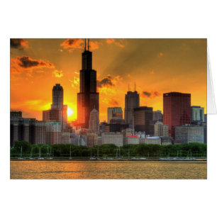 Aussicht auf Chicagos Skyline von Adler