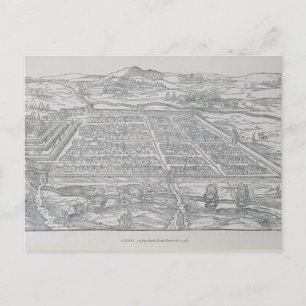 Aussicht auf Cusco, von Ramusio, Pub. 1556 Postkarte