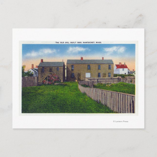 Aussicht auf das alte Gefängnis Postkarte (Vorderseite)