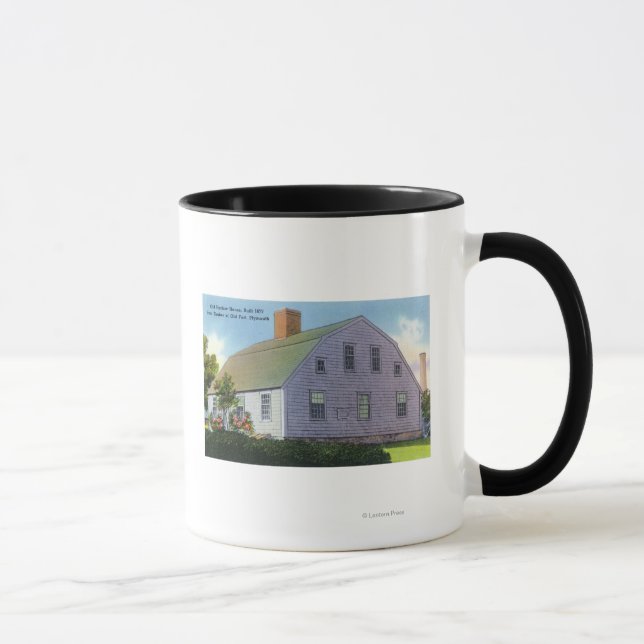Aussicht auf das alte Harlow House Tasse (Rechts)