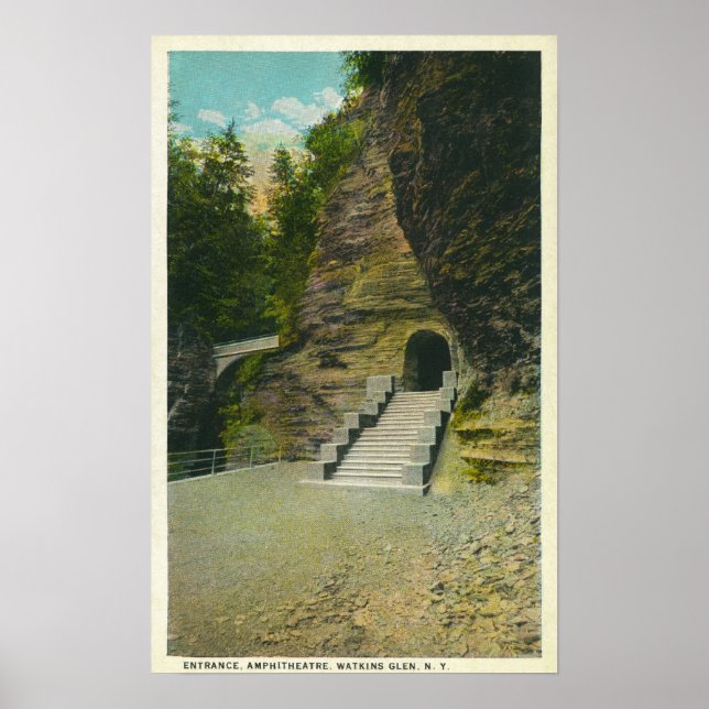 Aussicht auf das Amphitheater Poster (Vorne)