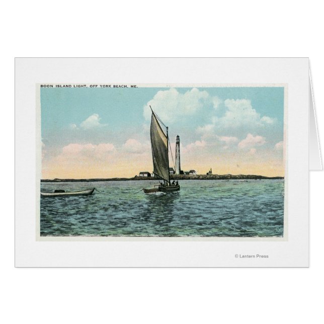 Aussicht auf das Boon Island Lighthouse von York (Vorderseite (Horizontal))