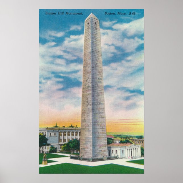 Aussicht auf das Bunker Hill Monument Poster (Vorne)