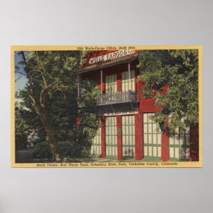 Aussicht auf das Büro Old Wells-Fargo (1855) Poster