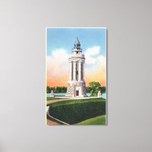 Aussicht auf das Champlain-Denkmal Leinwanddruck